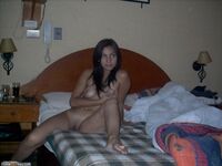Latina amateur GF nude on bed 2