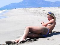 blonde girlfriend nude at beach