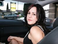 My wife in my car