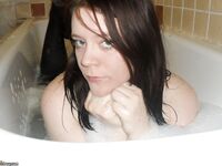 Brunette amateur GF at bath 2
