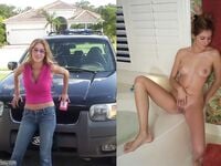 Your girlfriend before-after, dressed-undressed 12