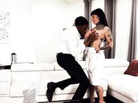 Inked Bride Jessie Lee Gets Eaten Out And Fucked By Horny Black Stallion